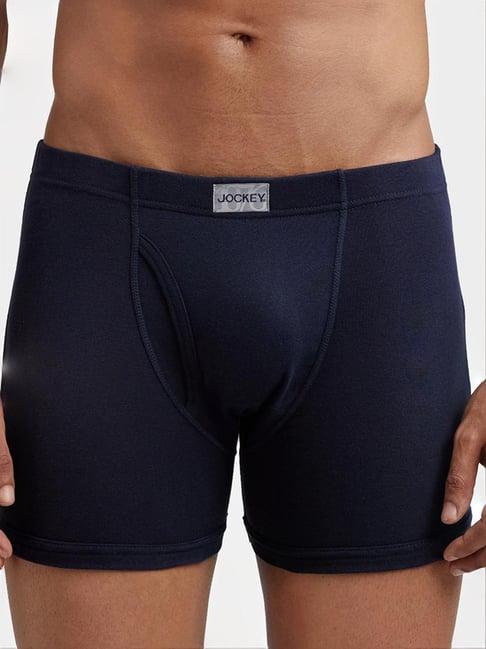 jockey 8008 dark navy super combed cotton rib boxer briefs with ultrasoft concealed waistband