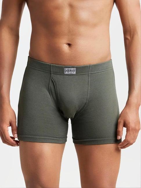 jockey 8008 dark olive super combed cotton rib boxer briefs with ultrasoft concealed waistband