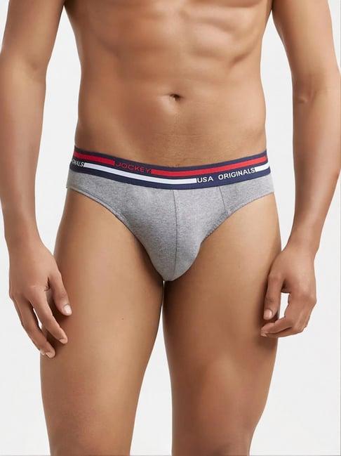 jockey us49 dark charcoal super combed cotton briefs with ultrasoft waistband