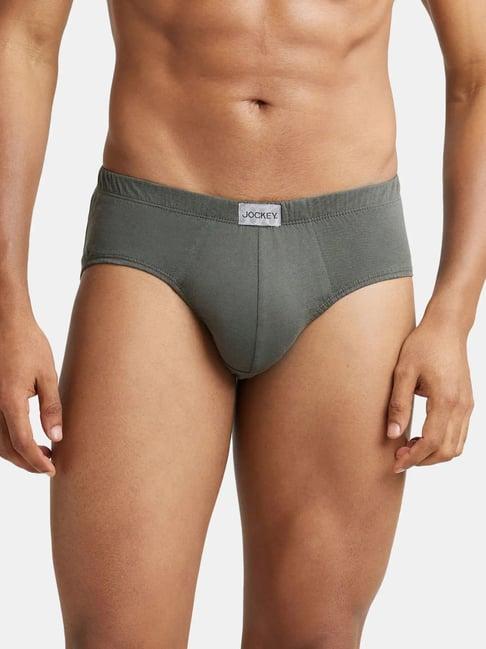 jockey 8035 olive super combed cotton poco briefs with ultrasoft concealed waistband