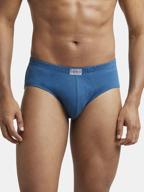 jockey 8035 blue super combed cotton poco briefs with ultrasoft concealed waistband