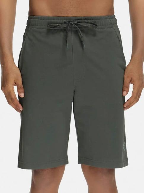 jockey sp26 deep olive super combed cotton rich shorts with side pocket