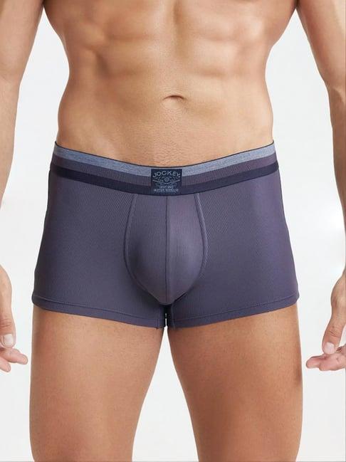 jockey hg14 grey stone microfiber elastane stretch trunks with stay dry technology