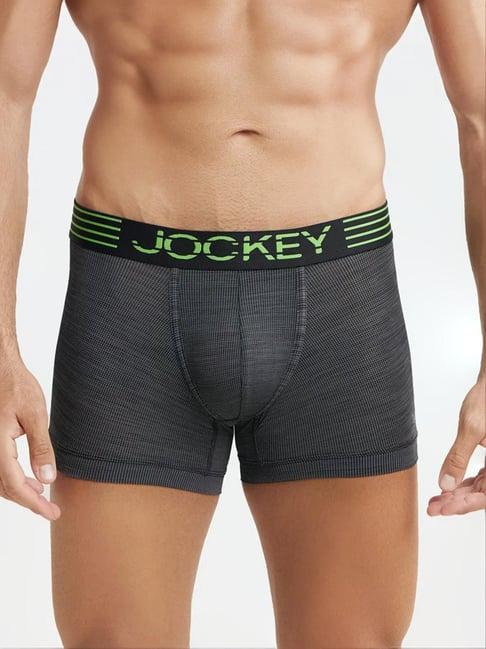 jockey mm05 charcoal microfiber mesh elastane stretch trunks with stay dry technology