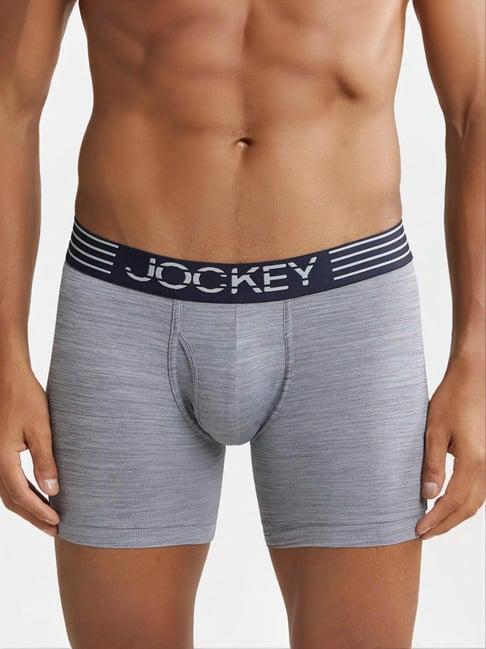 jockey mm06 grey microfiber mesh elastane stretch boxer briefs with stay dry technology