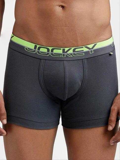 jockey grey cotton comfort fit trunks