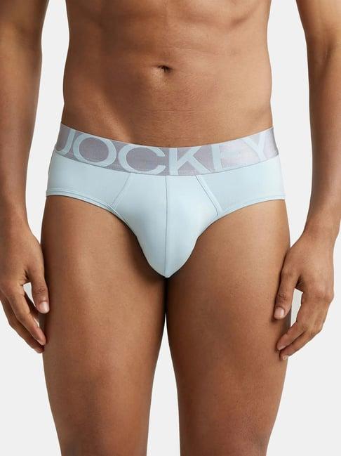 jockey ic27 sterling blue microfiber elastane stretch briefs with moisture move treatment