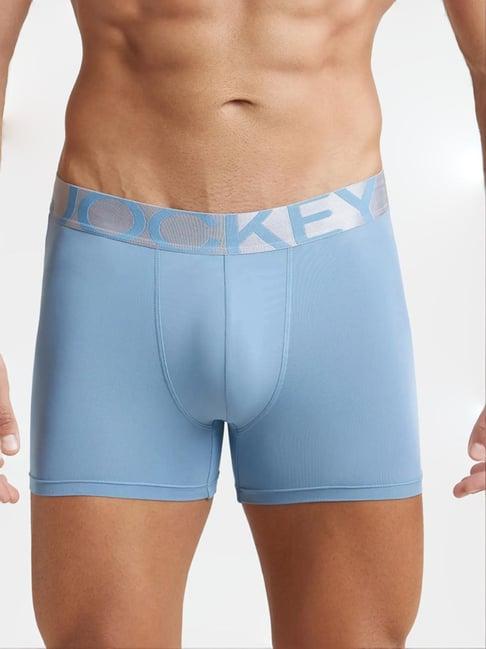 jockey ic28 blue shadow microfiber elastane stretch trunks with moisture move treatment