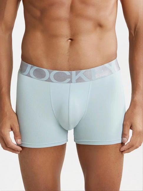 jockey ic28 men's tactel microfiber elastane stretch solid trunk with moisture move treatment