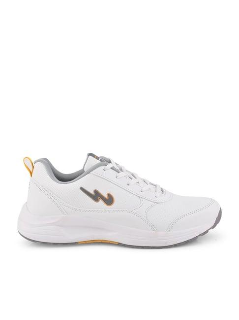 campus men's comet white running shoes