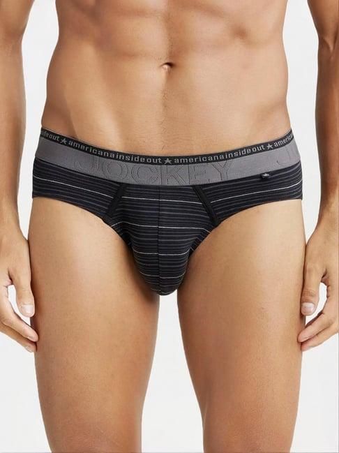 jockey us67 black super combed cotton briefs with ultrasoft waistband