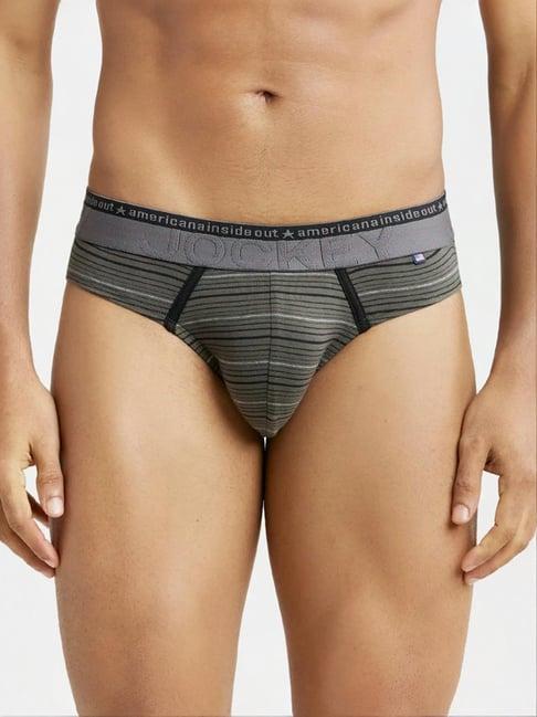 jockey us67 men's super combed cotton elastane stretch stripe brief