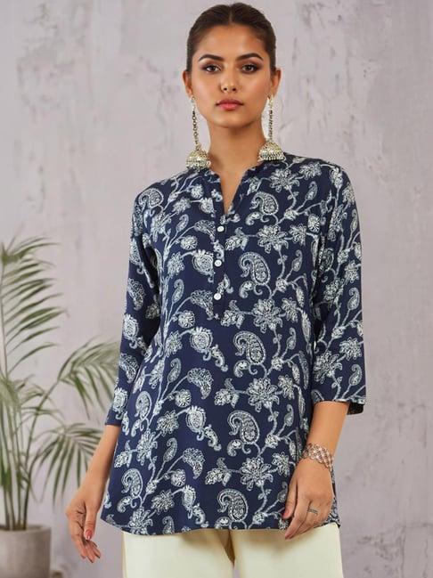 soch blue printed tunic