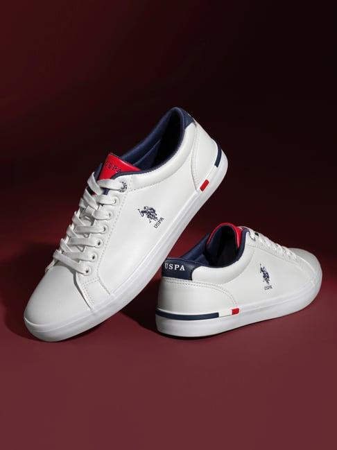 u.s. polo assn. men's off white casual sneakers