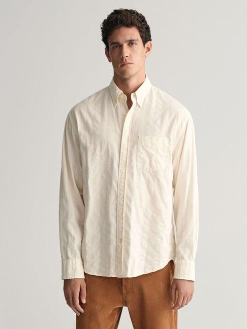 gant striped button down relaxed fit shirt