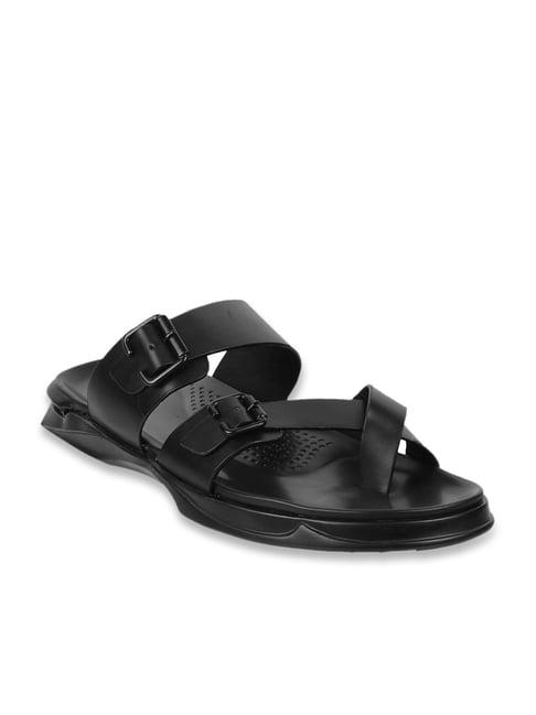 metro men's black toe ring sandals