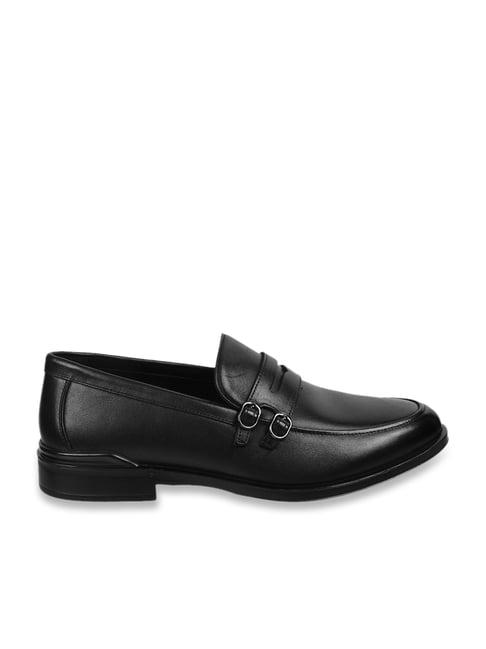 j. fontini by mochi men's black formal loafers