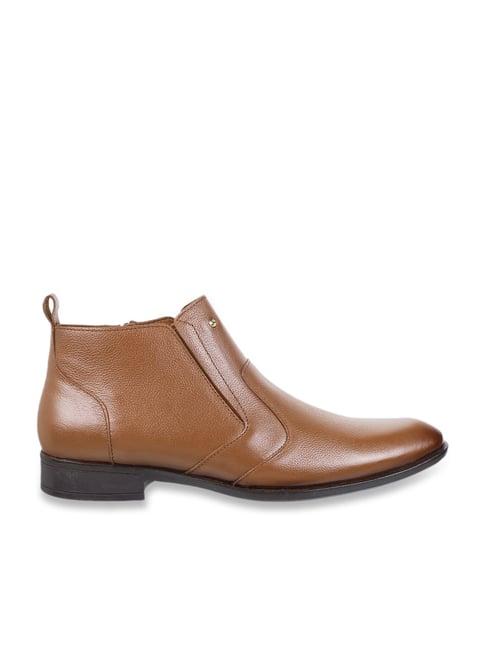 mochi men's tan formal boots