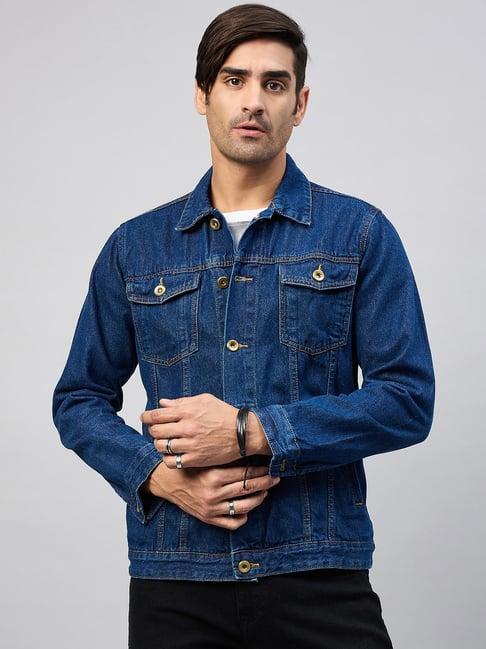 club york blue regular fit denim jacket