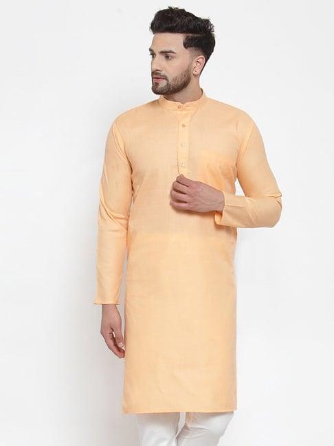 jompers orange regular fit kurtas