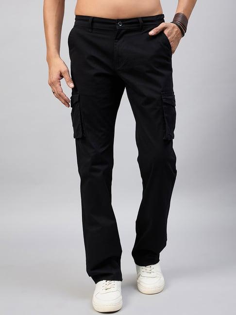 club york black regular fit cargos