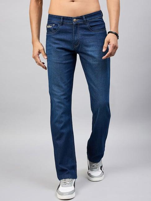 club york blue regular fit lightly washed jeans