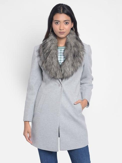 crimsoune club grey regular fit overcoat