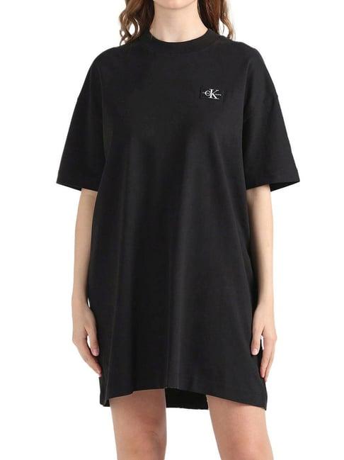 calvin klein black slim fit dress