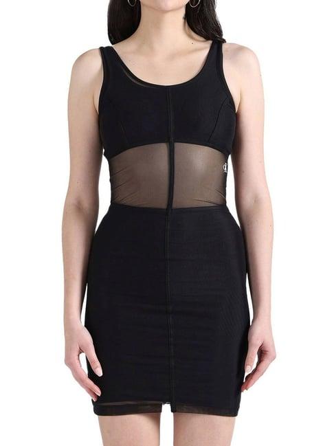 calvin klein black slim fit dress