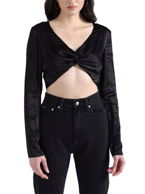 calvin klein black regular fit top