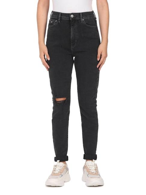 tommy hilfiger denim black solid extra skinny jeans