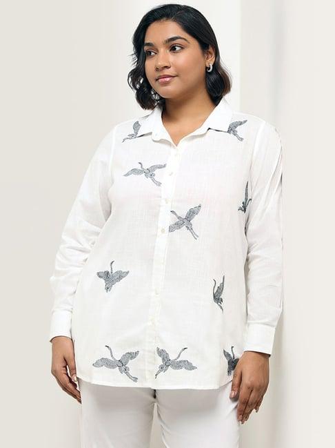 diza by westside white embroidered tunic