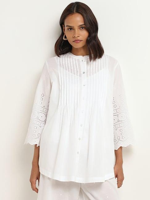 zuba by westside white straight-fit tunic