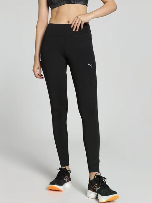 puma black mid rise sports tights