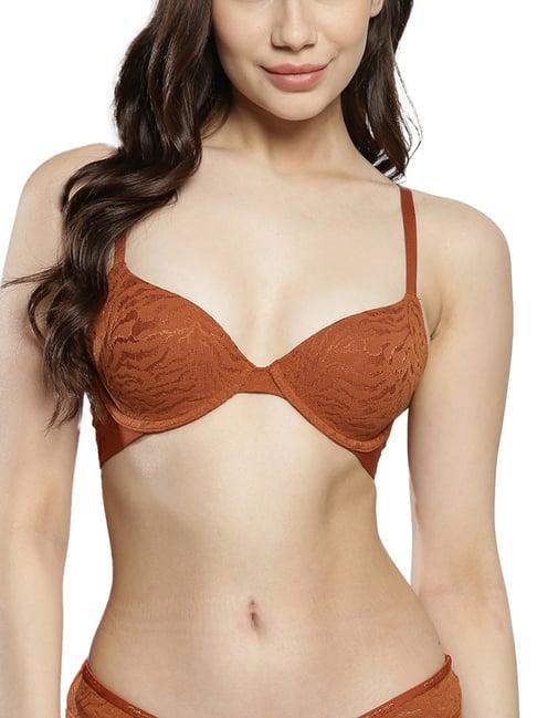 calvin klein brown regular fit bra