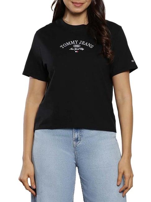 tommy hilfiger black logo regular fit t-shirt