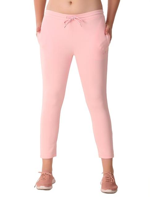 vector x light pink regular fit mid rise track pants