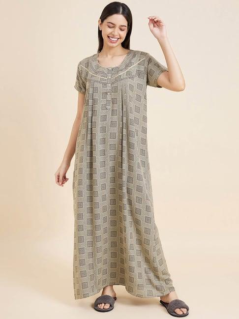 sweet dreams olive printed nighty