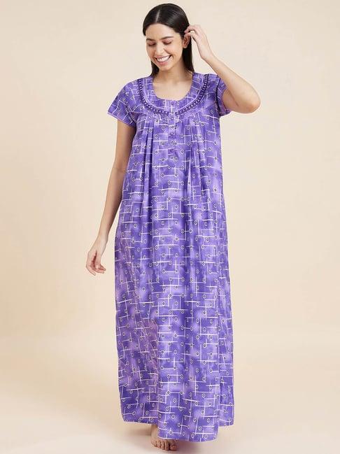 sweet dreams purple printed nighty