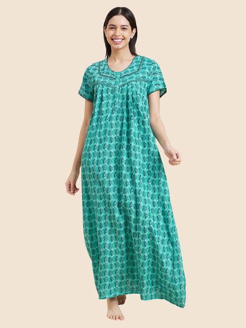 sweet dreams sea green printed nighty