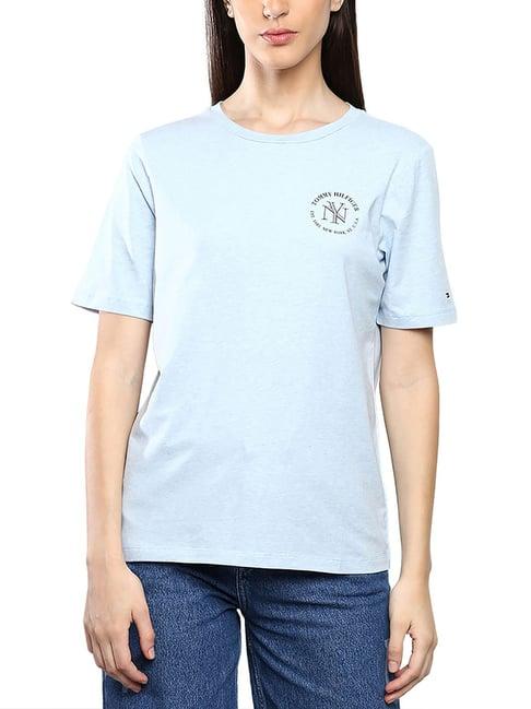 tommy hilfiger breezy blue heather regular fit t-shirt