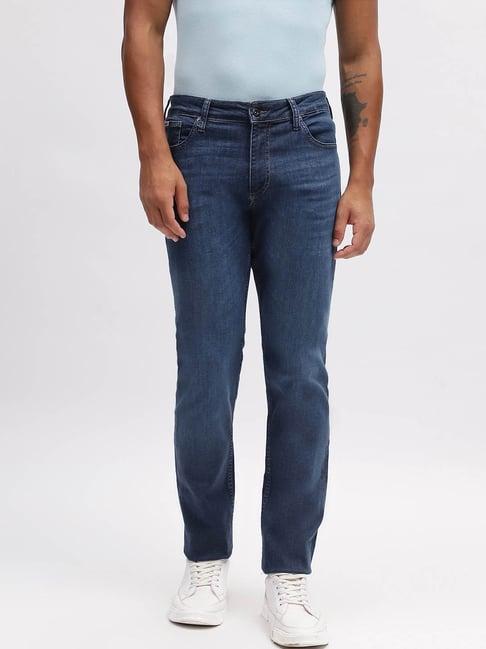 lindbergh blue tapered fit jeans