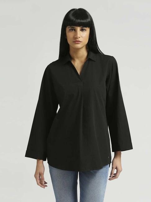 pepe jeans black cotton top