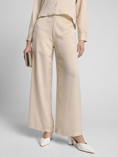 forever 21 beige regular fit mid rise pants