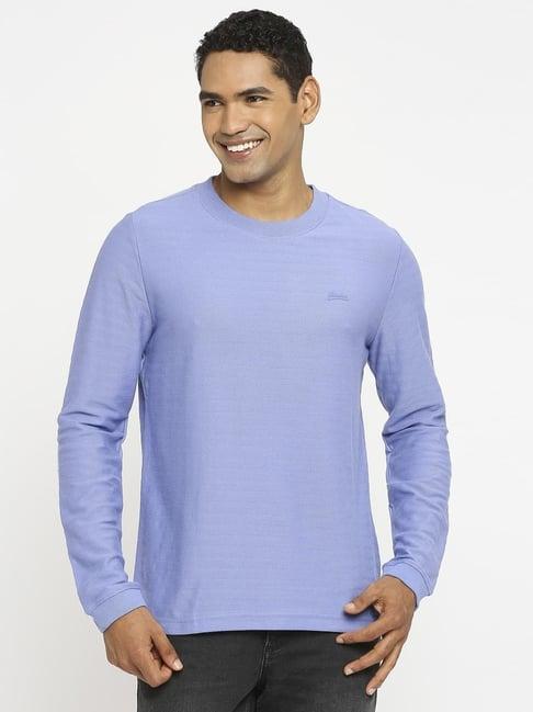 basics purple cotton muscle fit t-shirt