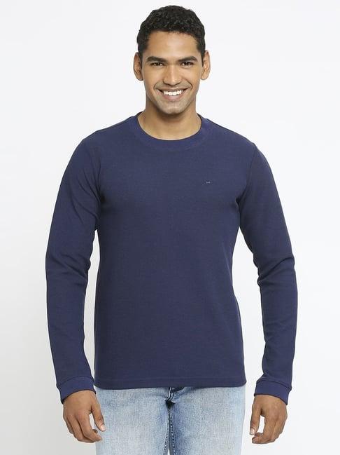 basics navy cotton muscle fit t-shirt