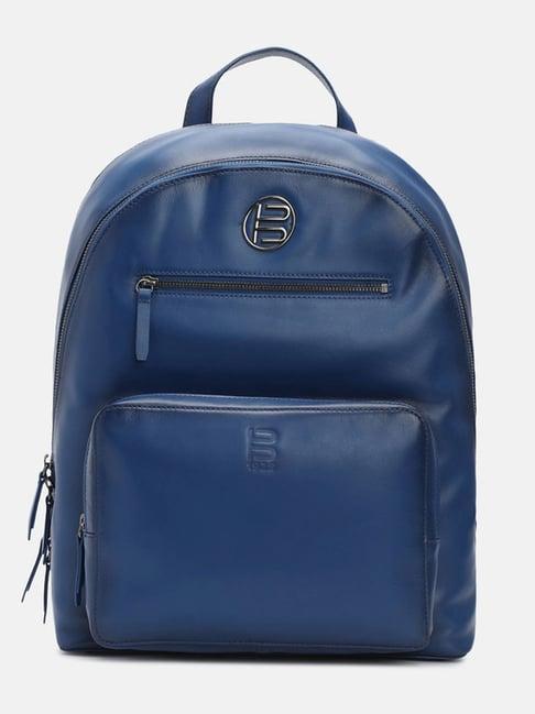 bagatt solofra blue leather solid backpack