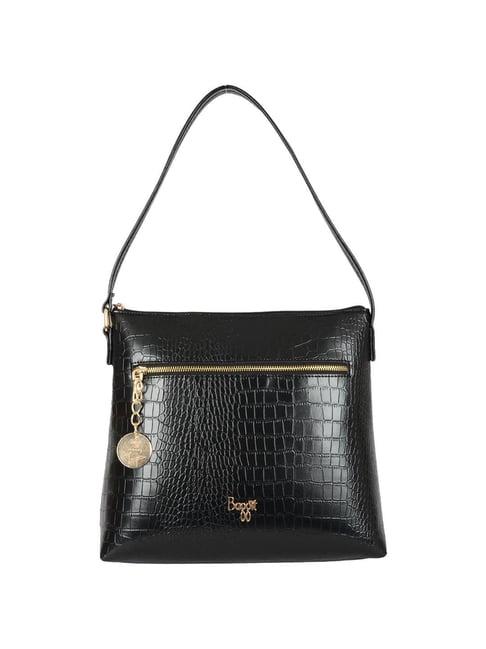 baggit dooney black pu textured shoulder handbag