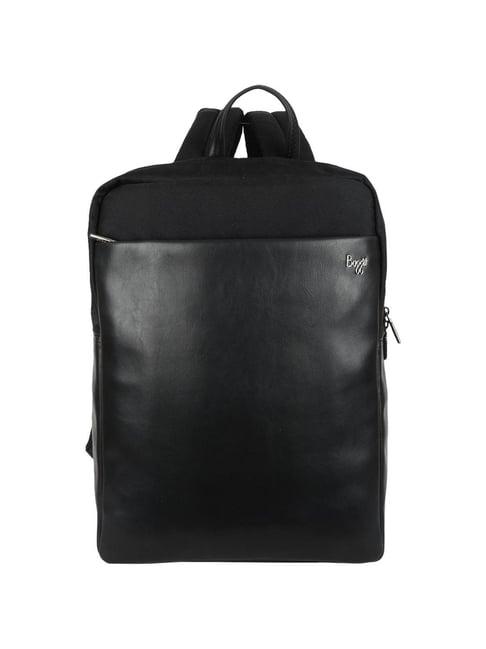 baggit levy algor black pu solid backpack