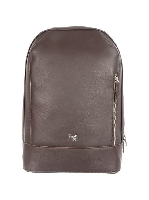 baggit truth auli brown pu solid backpack